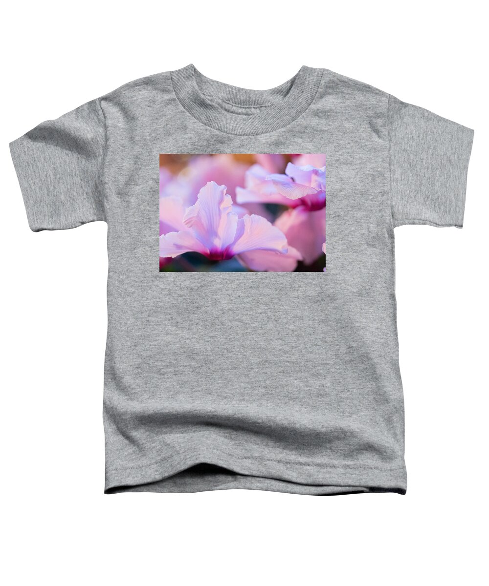 Cyclamen Toddler T-Shirt featuring the photograph Cyclamen by Cathy Donohoue