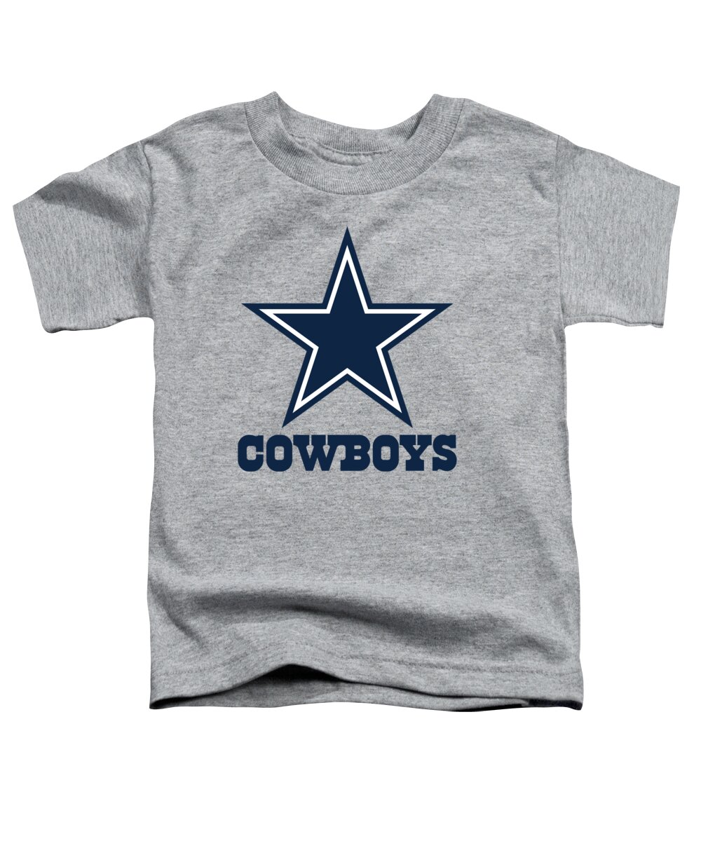 Dallas Toddler T-Shirt featuring the mixed media Dallas Cowboys Translucent Steel by Movie Poster Prints