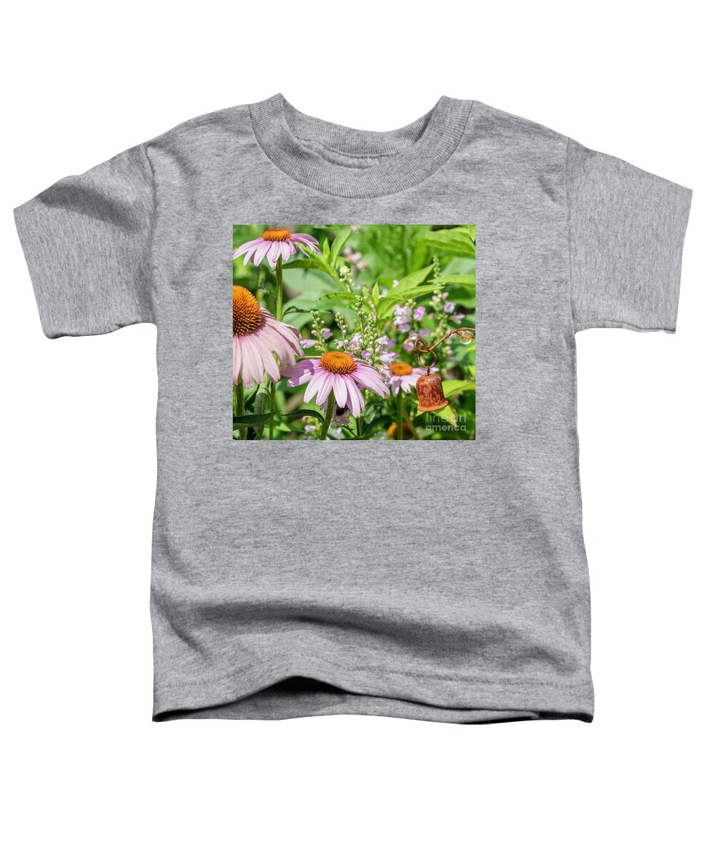 Flowers Toddler T-Shirt featuring the photograph Dance of the Cone Flowers by Cathy Donohoue
