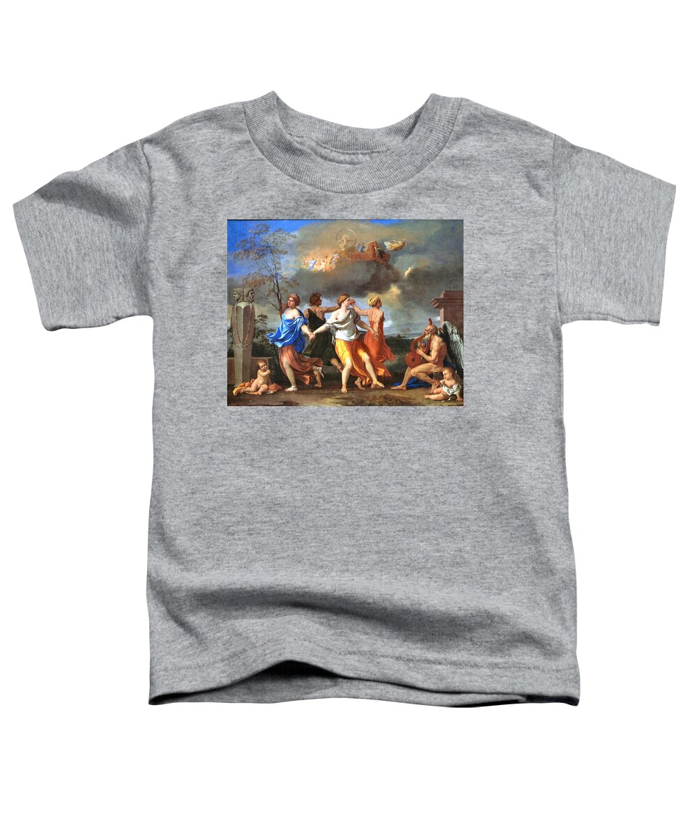 Nicolas Poussin Toddler T-Shirt featuring the painting Dance to the Music of Time by Nicolas Poussin