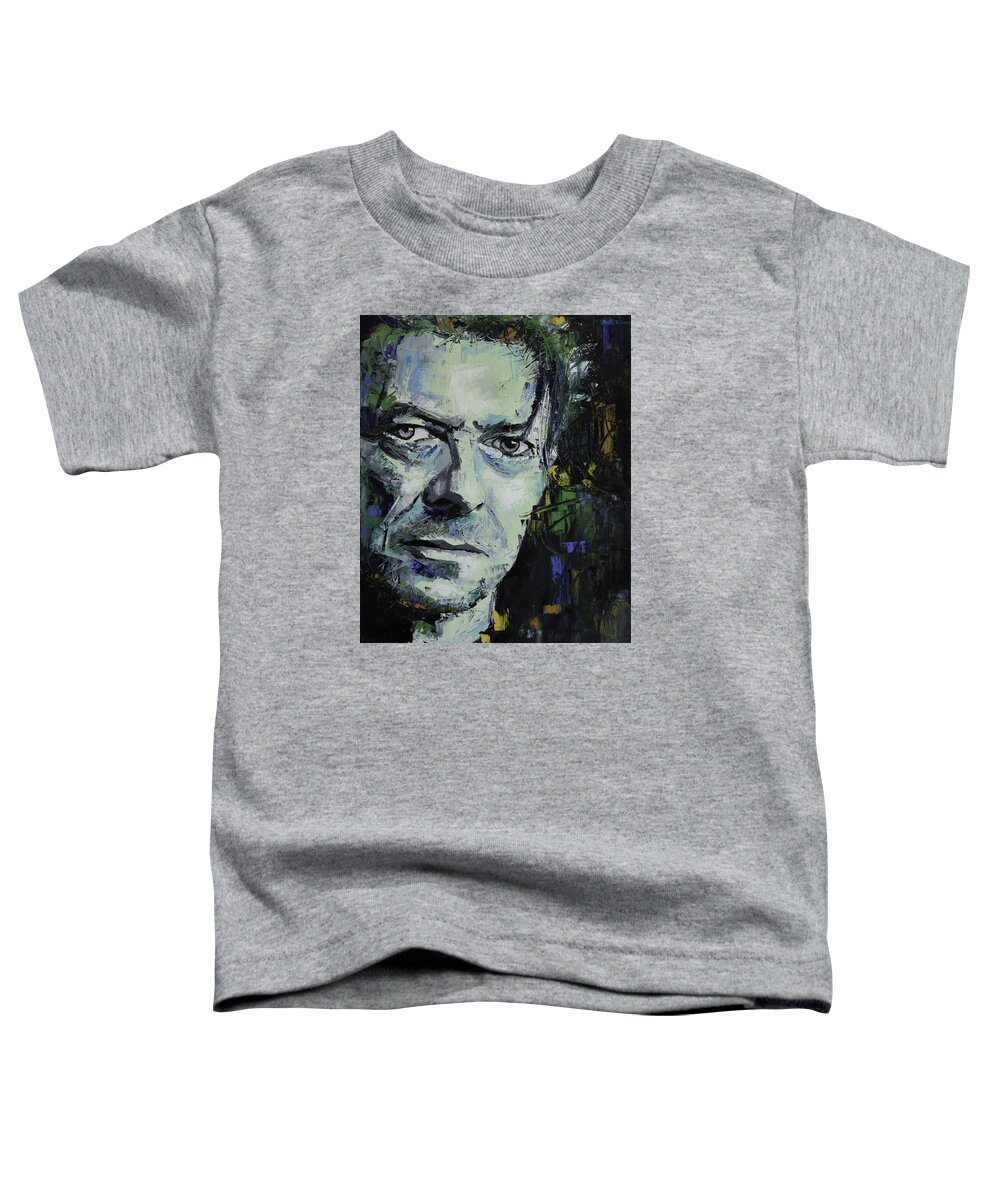 David Bowie Toddler T-Shirt featuring the painting David Bowie by Richard Day