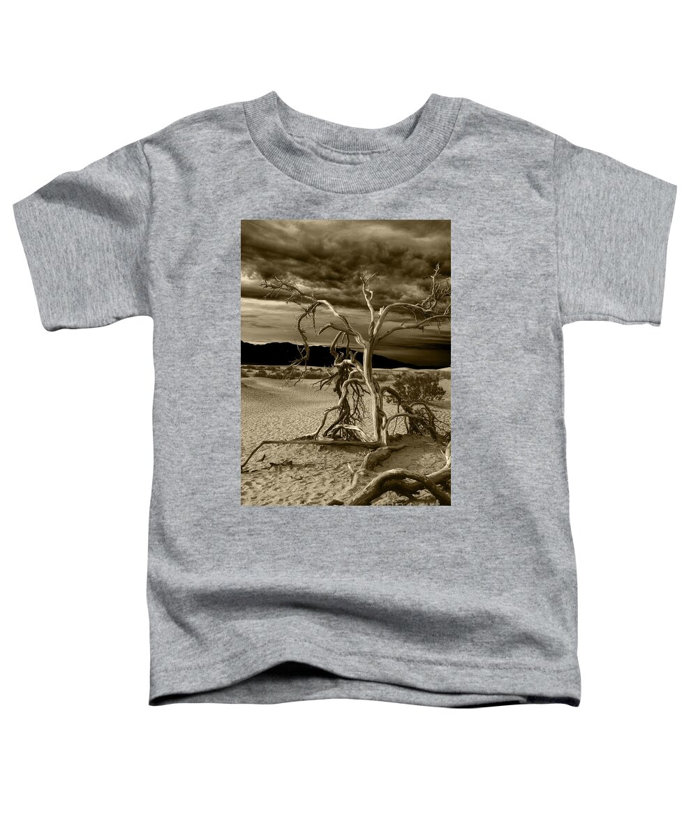 Death Valley Toddler T-Shirt featuring the photograph Dead tree in Death Valley 5 by Micah May