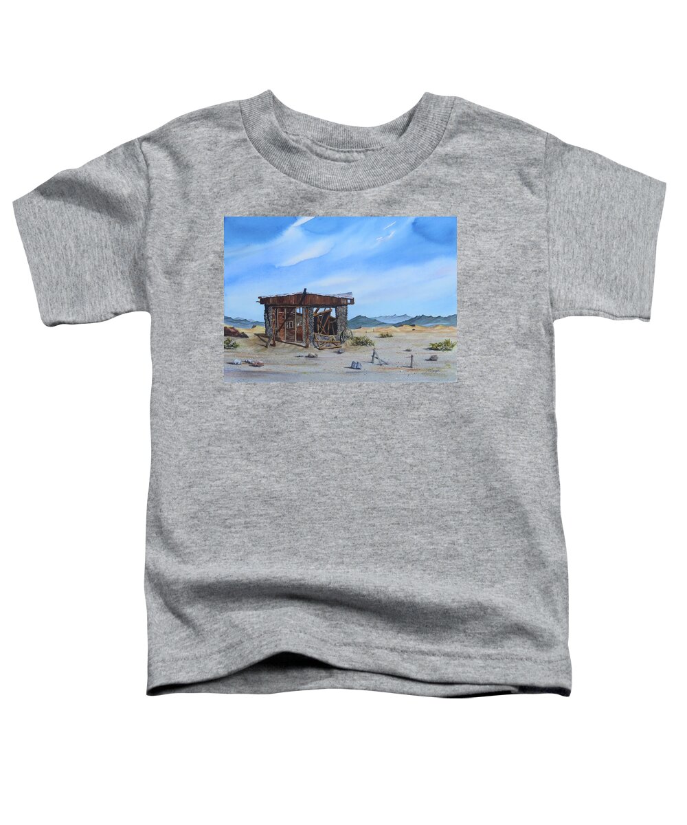 Death Valley Toddler T-Shirt featuring the painting Death Valley Mine by Joseph Burger