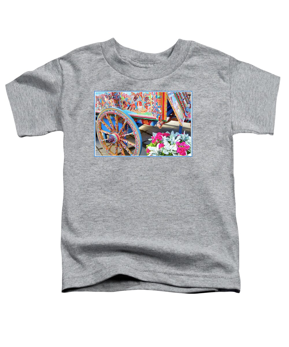 Cart Toddler T-Shirt featuring the photograph Decorated Donkey Cart by A Macarthur Gurmankin