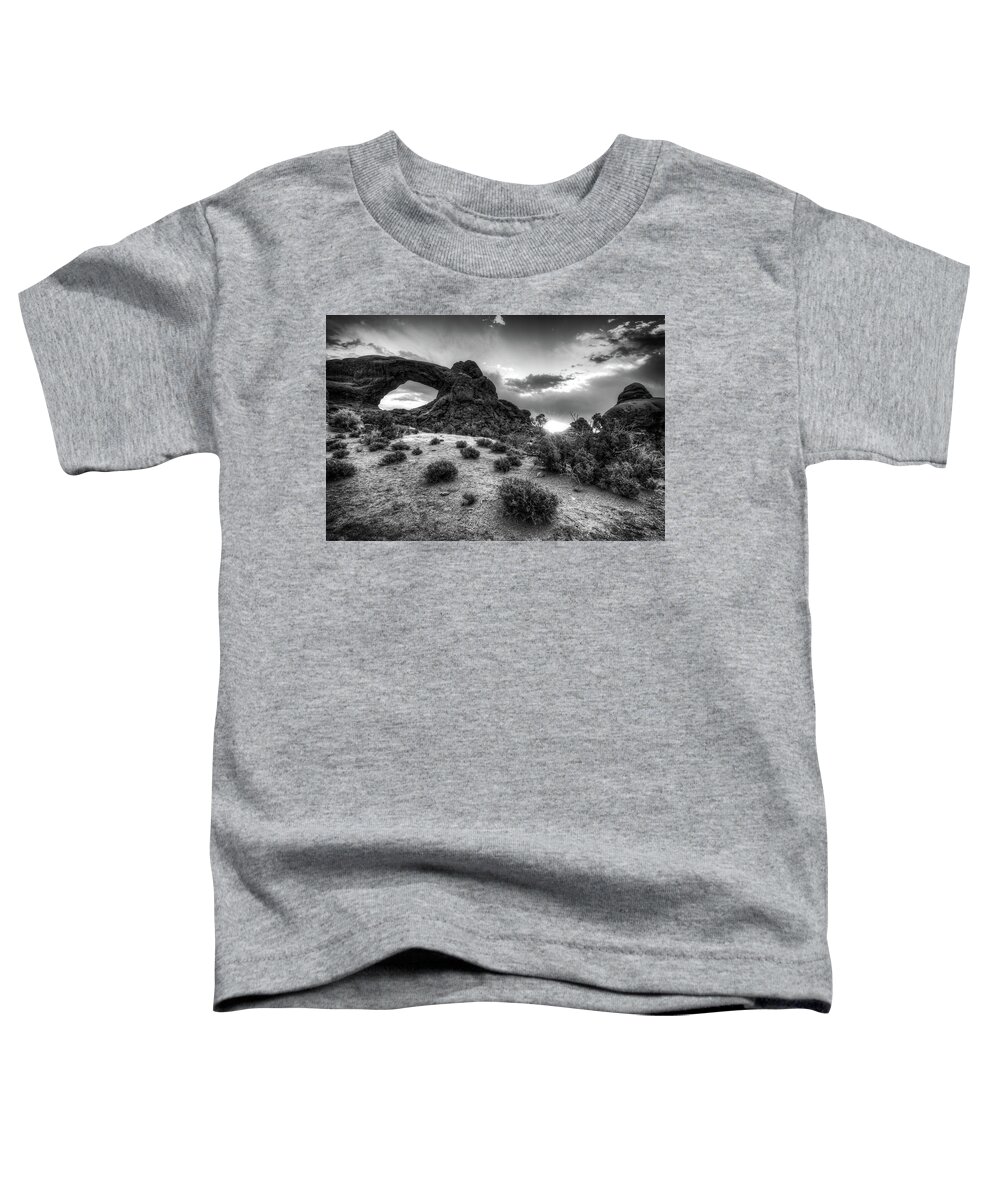 Arches National Park Toddler T-Shirt featuring the photograph Desert Drama by Judi Kubes