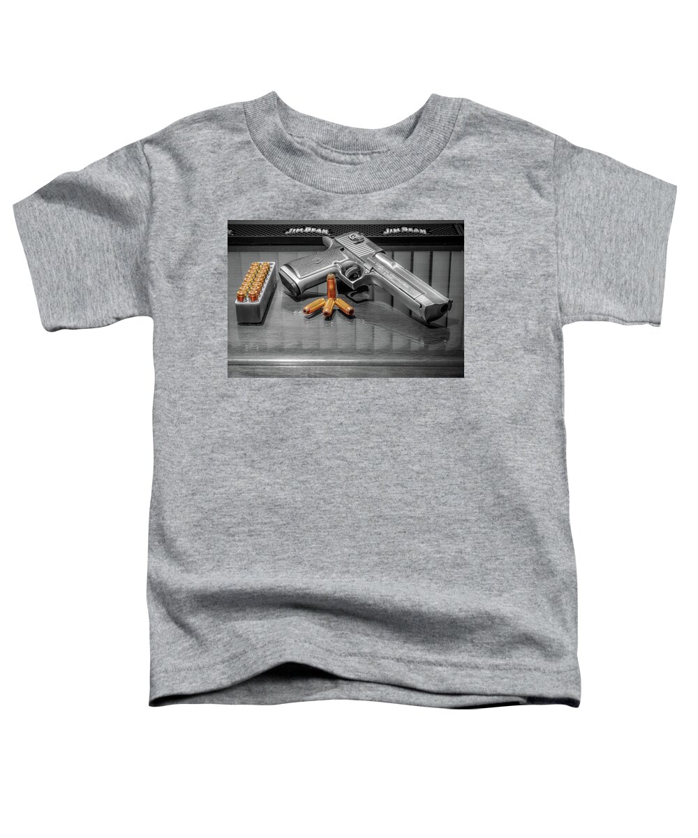 Desert Toddler T-Shirt featuring the photograph Desert Eagle .50AE Magnum by Rob Green