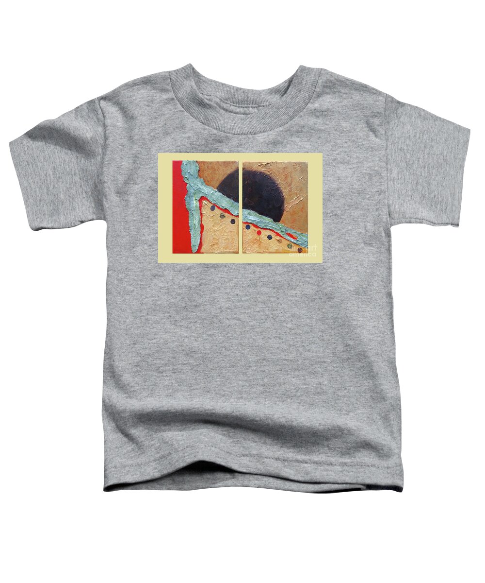 Abstract Toddler T-Shirt featuring the painting Desert Sun I by Phyllis Howard