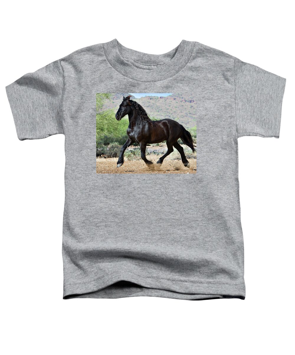 Horse Toddler T-Shirt featuring the photograph Desert Wind by Jean Hildebrant