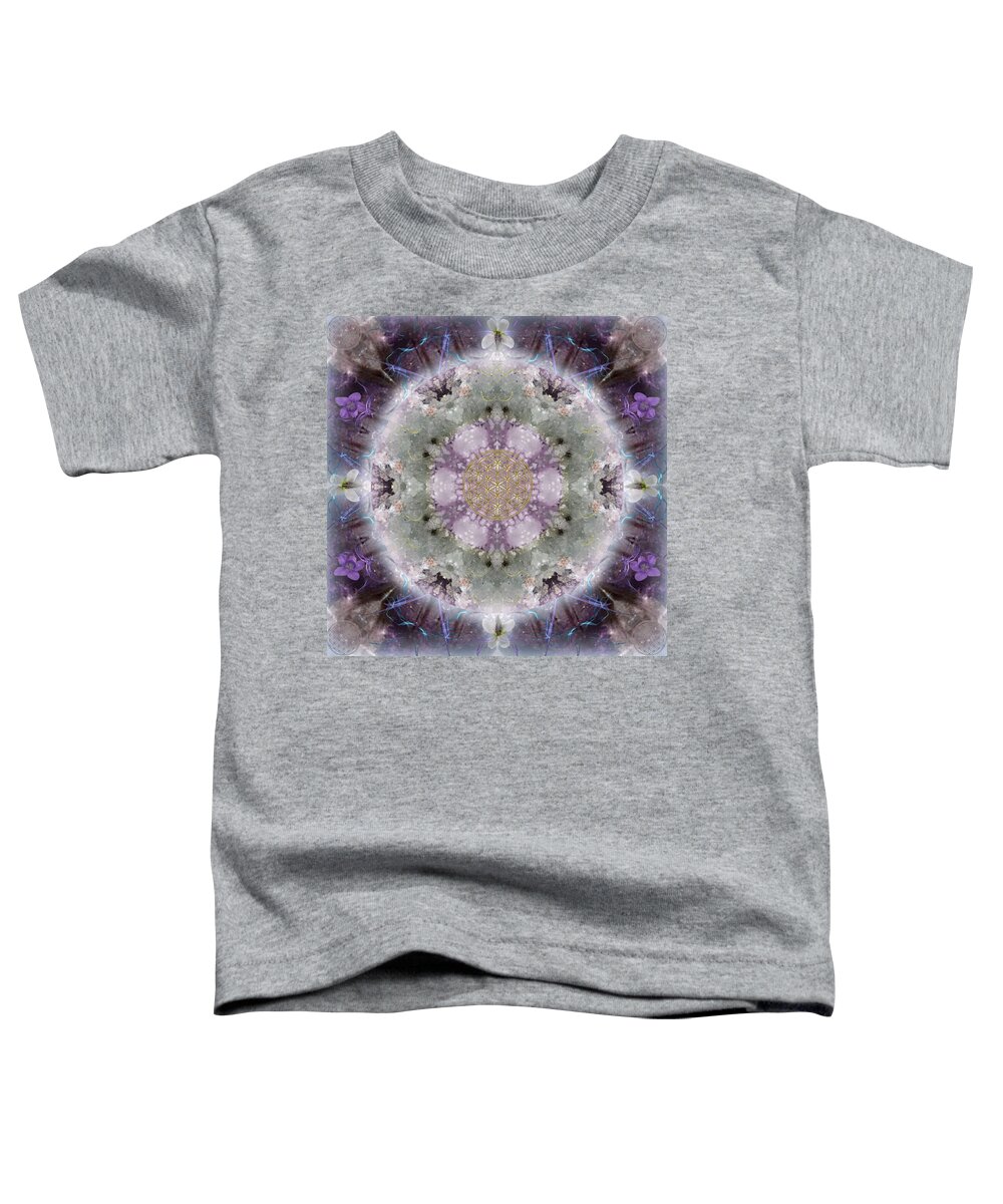 Mandala Toddler T-Shirt featuring the digital art Divine Love by Alicia Kent