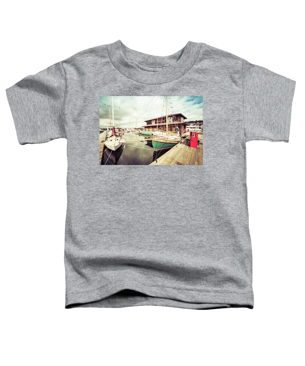 Boat Toddler T-Shirt featuring the photograph Dockside by Rebekah Zivicki