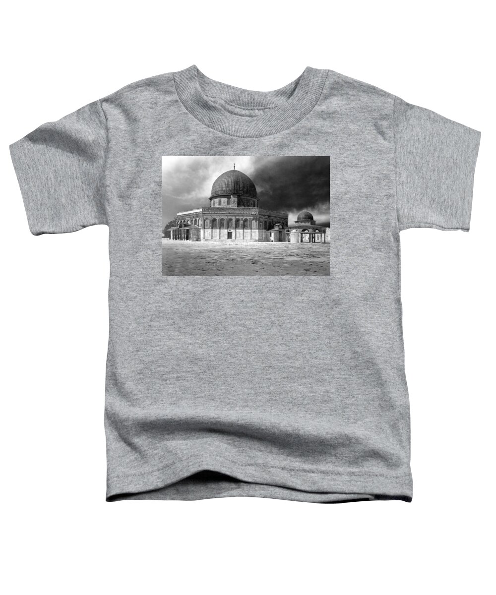Jerusalem Toddler T-Shirt featuring the photograph Dome of the Rock - Jerusalem by Munir Alawi