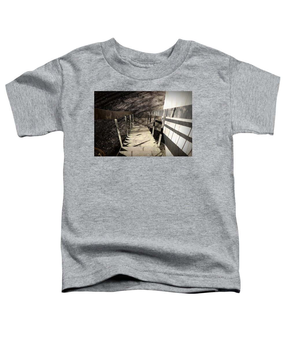 Stairs Toddler T-Shirt featuring the photograph Doubting stairs by Lukasz Ryszka