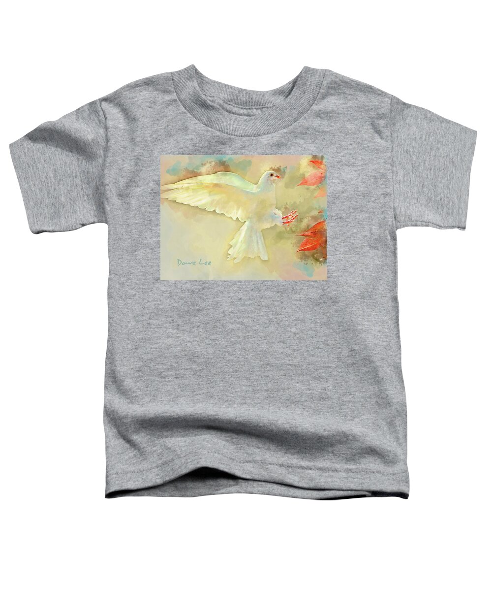 Dove Toddler T-Shirt featuring the mixed media Dove Innocence by Dave Lee