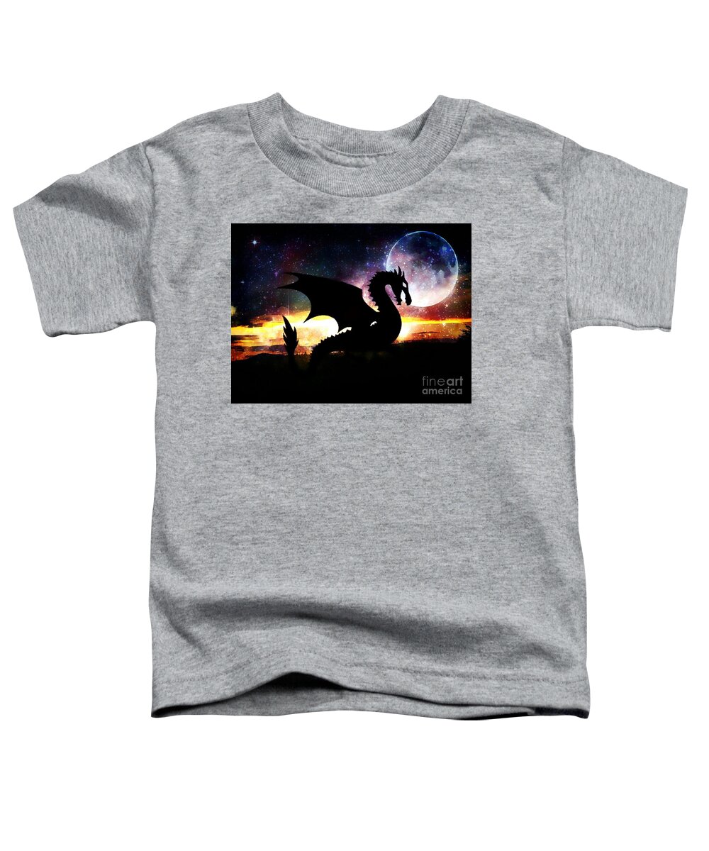 Dragon Silhouette Toddler T-Shirt featuring the photograph Dragon Silhouette by Maria Urso