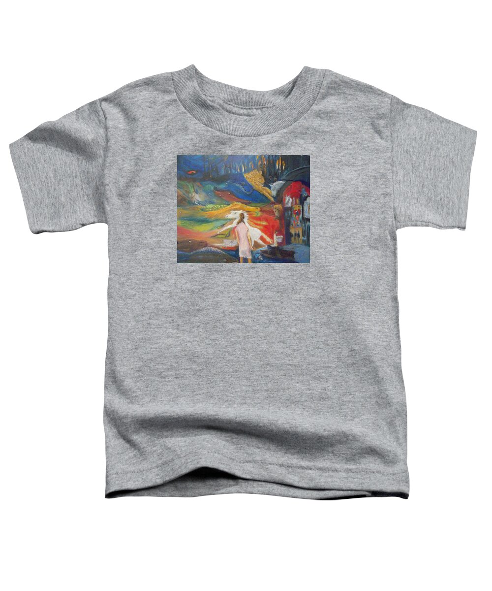 Dream Toddler T-Shirt featuring the painting Dreamer by Susan Esbensen