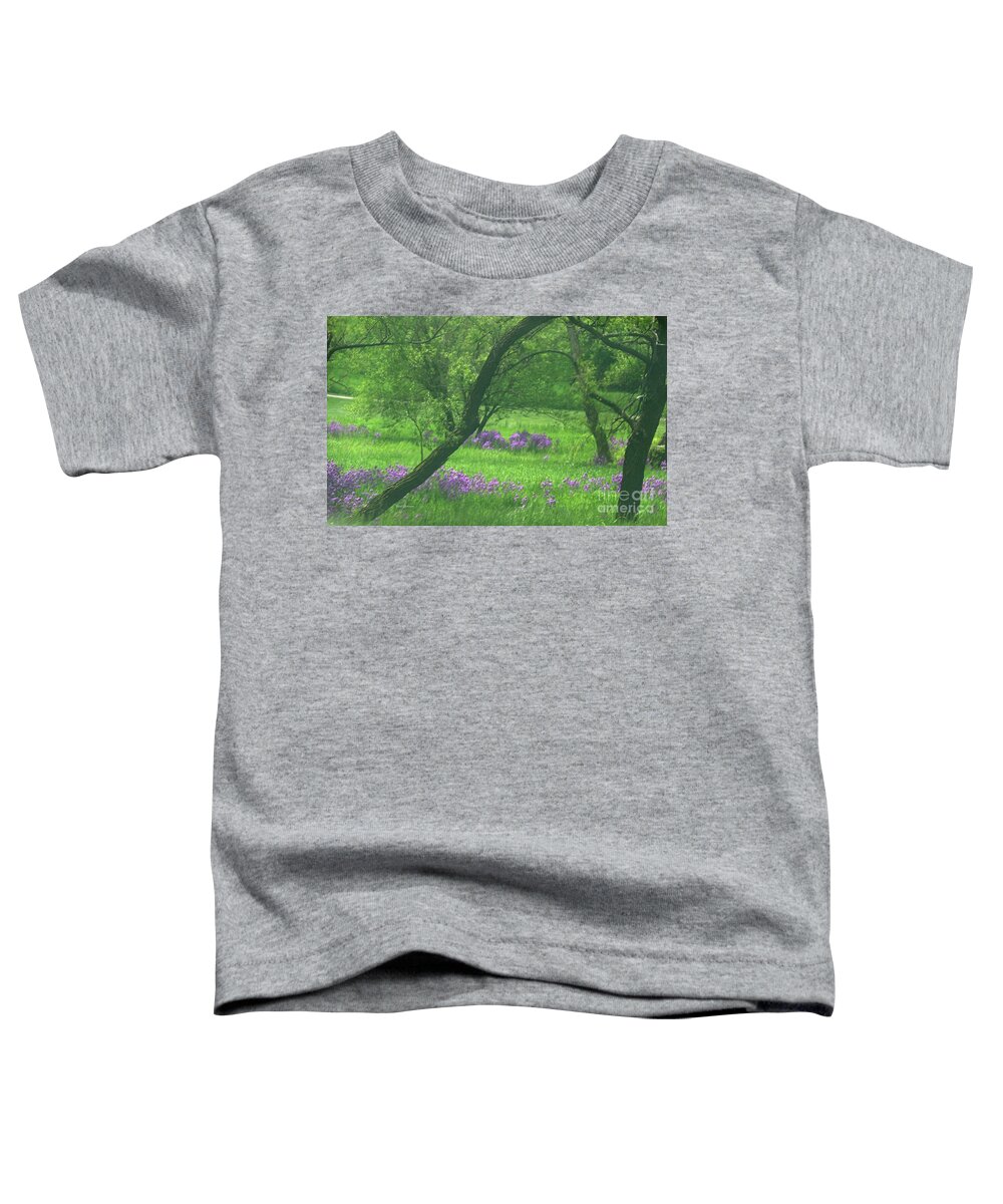 Spring Landscape Toddler T-Shirt featuring the photograph Dreaming fields by Yumi Johnson