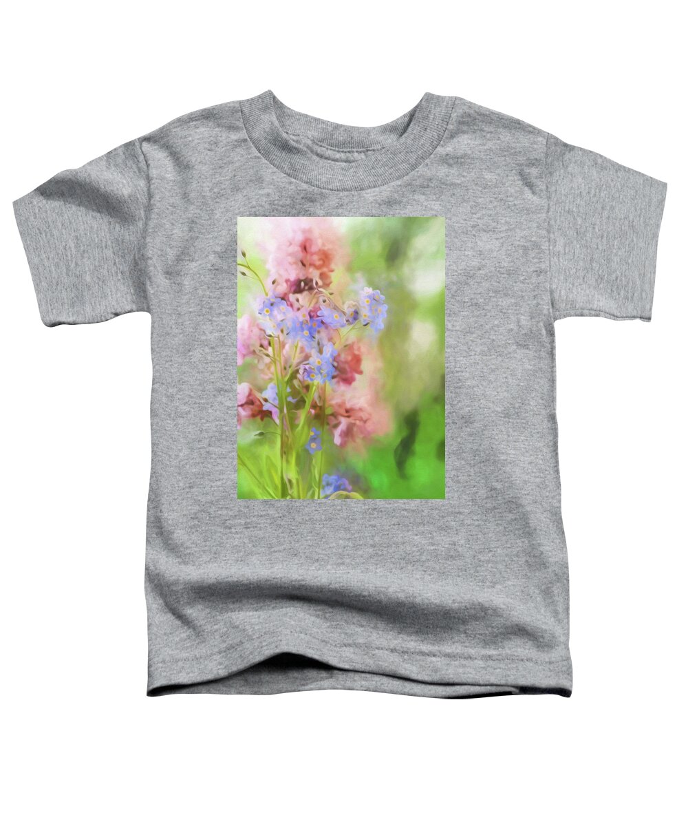 Painted Photo Toddler T-Shirt featuring the painting Dreamy Bouquet by Bonnie Bruno
