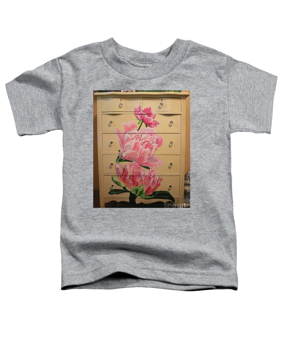 Furniture Toddler T-Shirt featuring the painting Dresser Rehab by Susan Herber