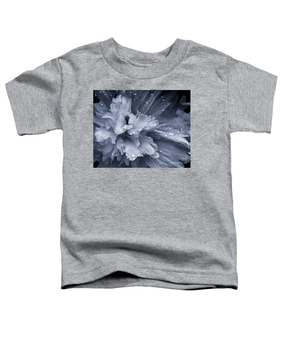 Flower Toddler T-Shirt featuring the photograph Drops on Petal by David Meznarich