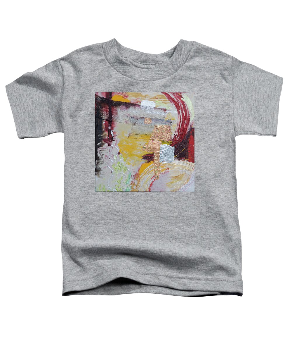 Abstract Toddler T-Shirt featuring the painting Blazing Savanna 2 by Jyotika Shroff