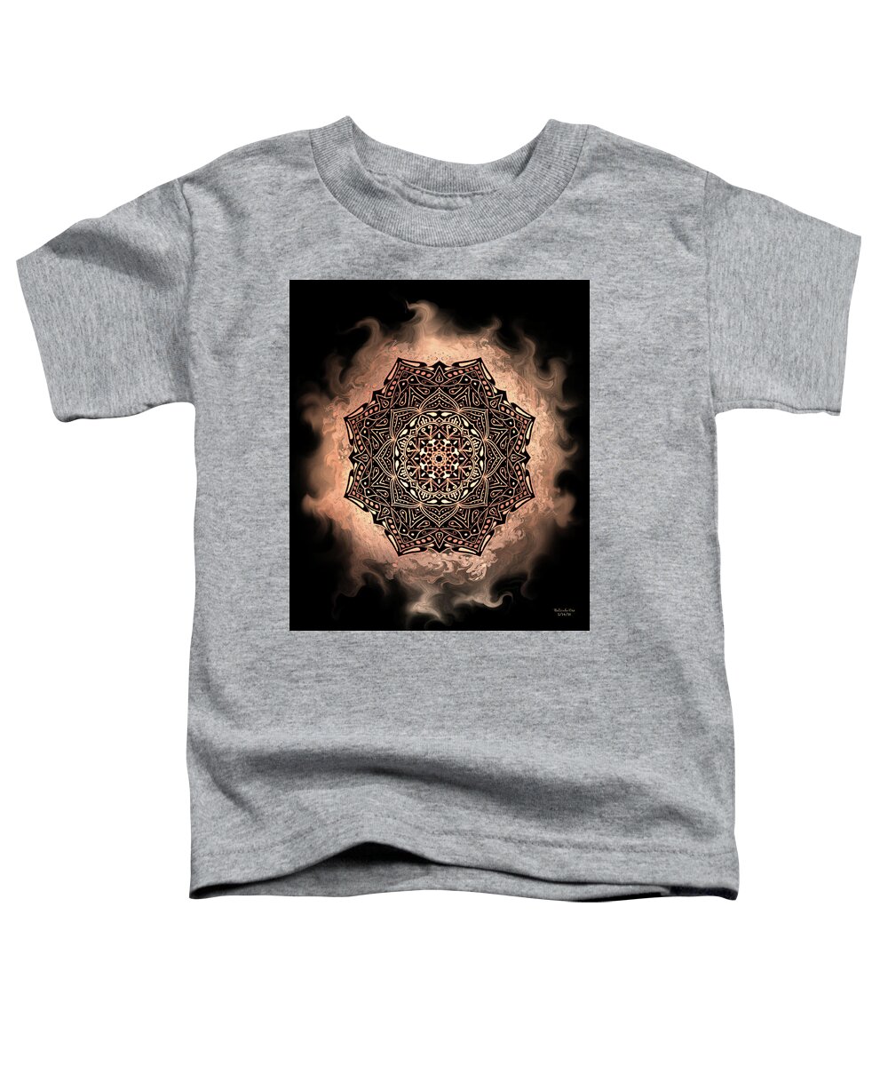 Digital Art Toddler T-Shirt featuring the digital art Earthy Mandala by Artful Oasis