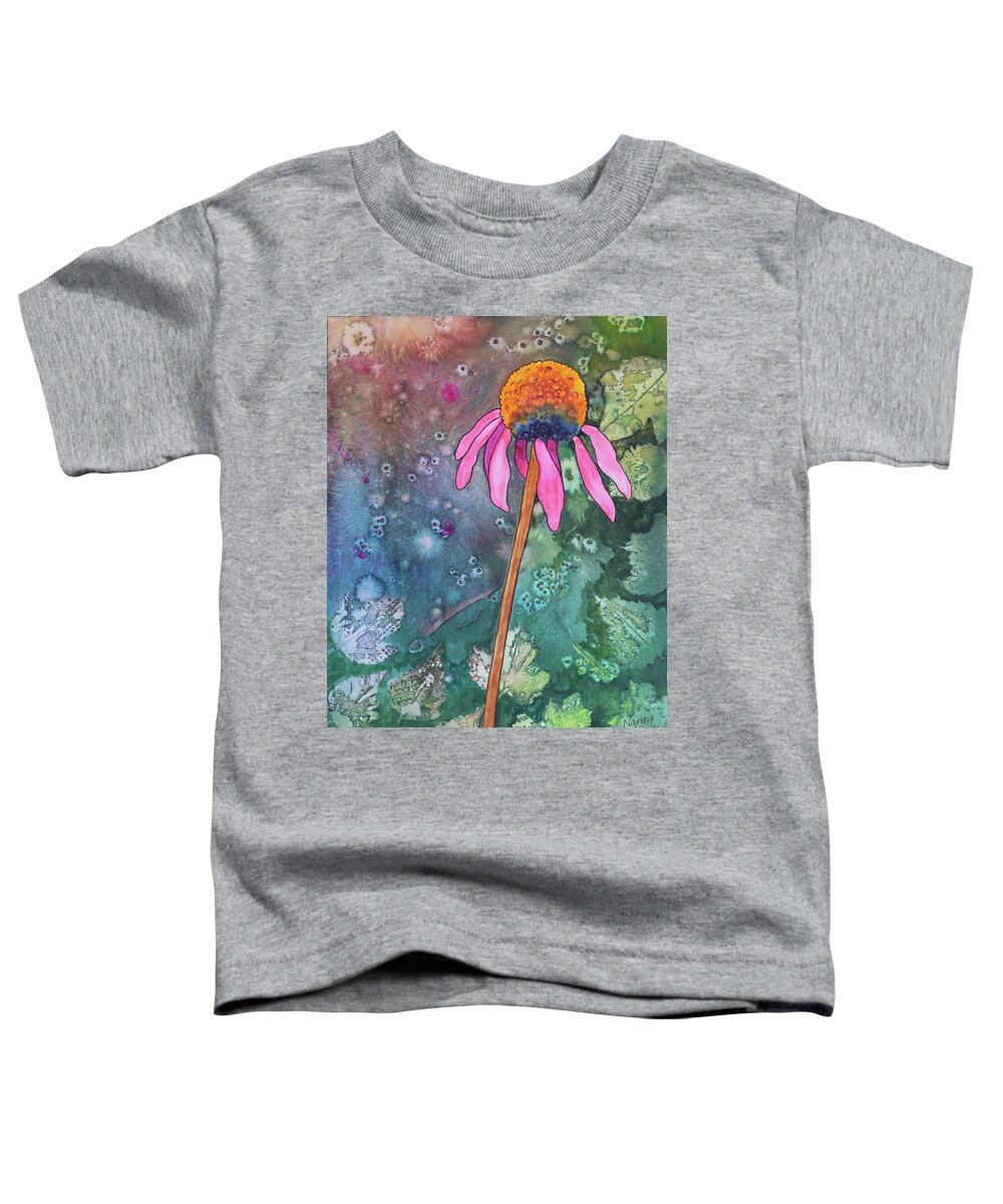 Echinacea Toddler T-Shirt featuring the painting Echinacea by Nancy Jolley