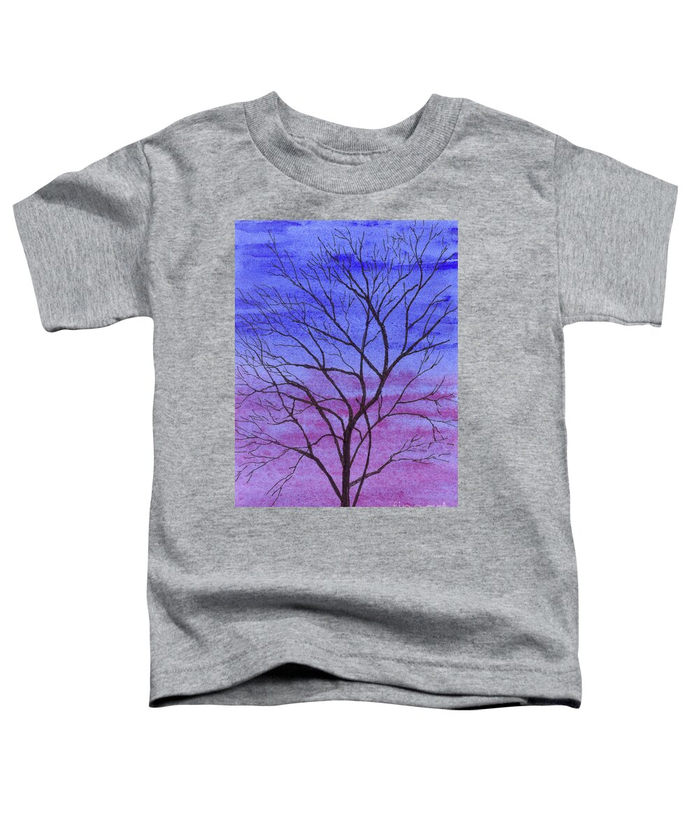 Tree Toddler T-Shirt featuring the painting Elegant Evening by Jackie Irwin