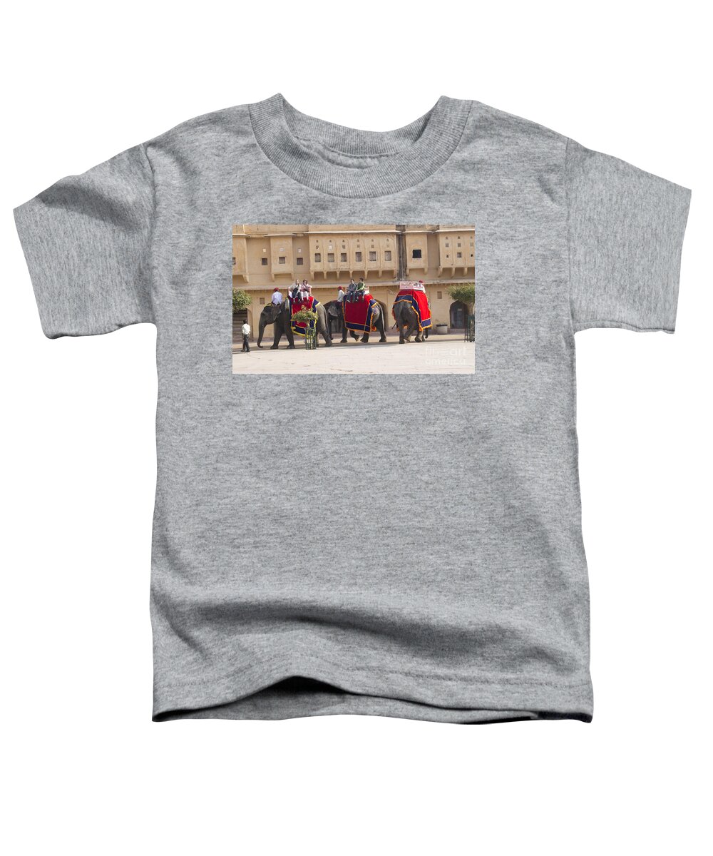 Elephant Toddler T-Shirt featuring the photograph Elephant Ride 2 by Elena Perelman