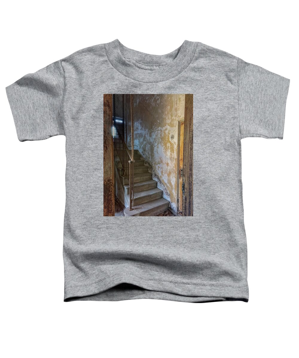 Jersey City New Jersey Toddler T-Shirt featuring the photograph Ellis Island Stairs by Tom Singleton