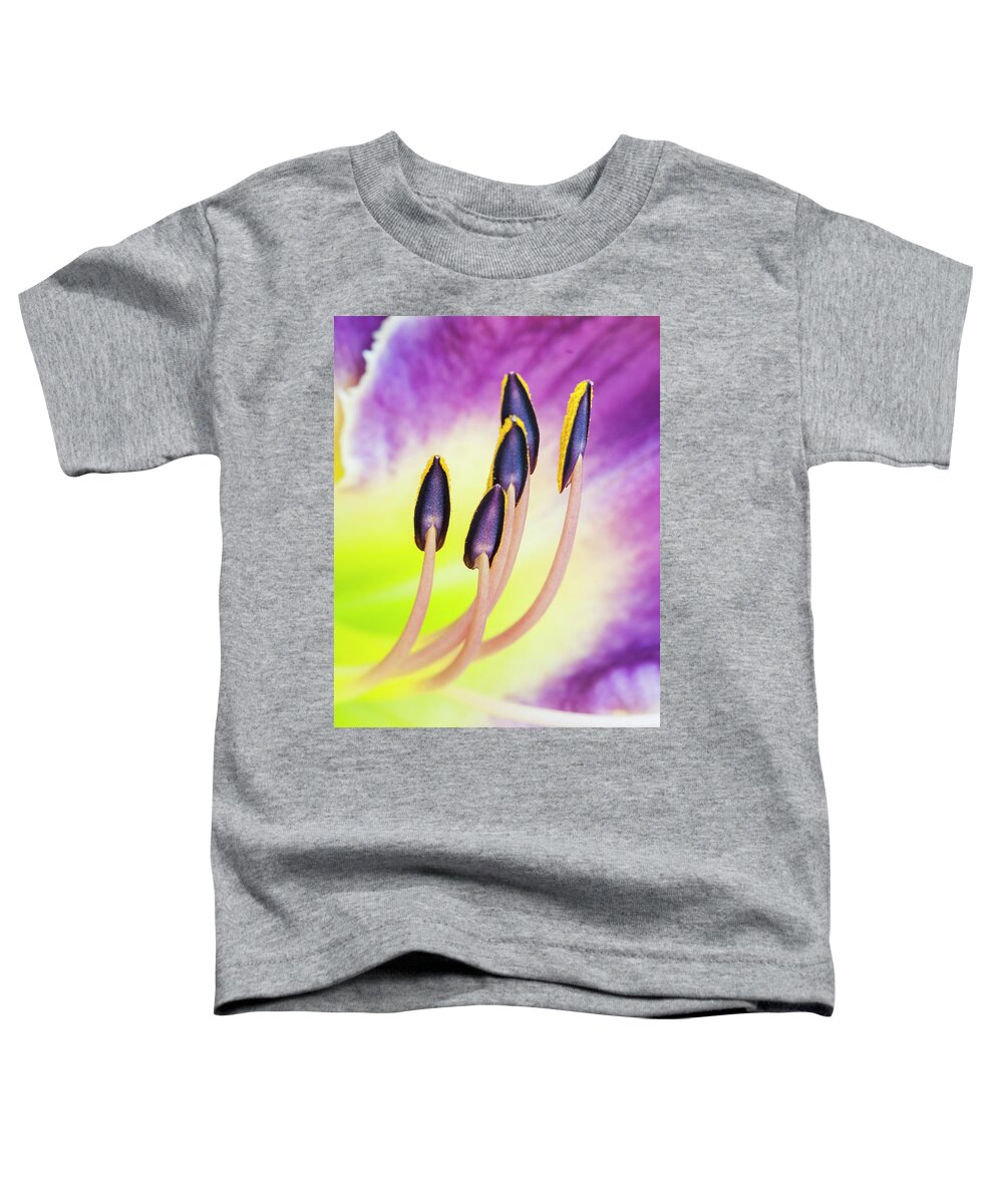 Daylily Toddler T-Shirt featuring the photograph Emerging from fire. by Usha Peddamatham