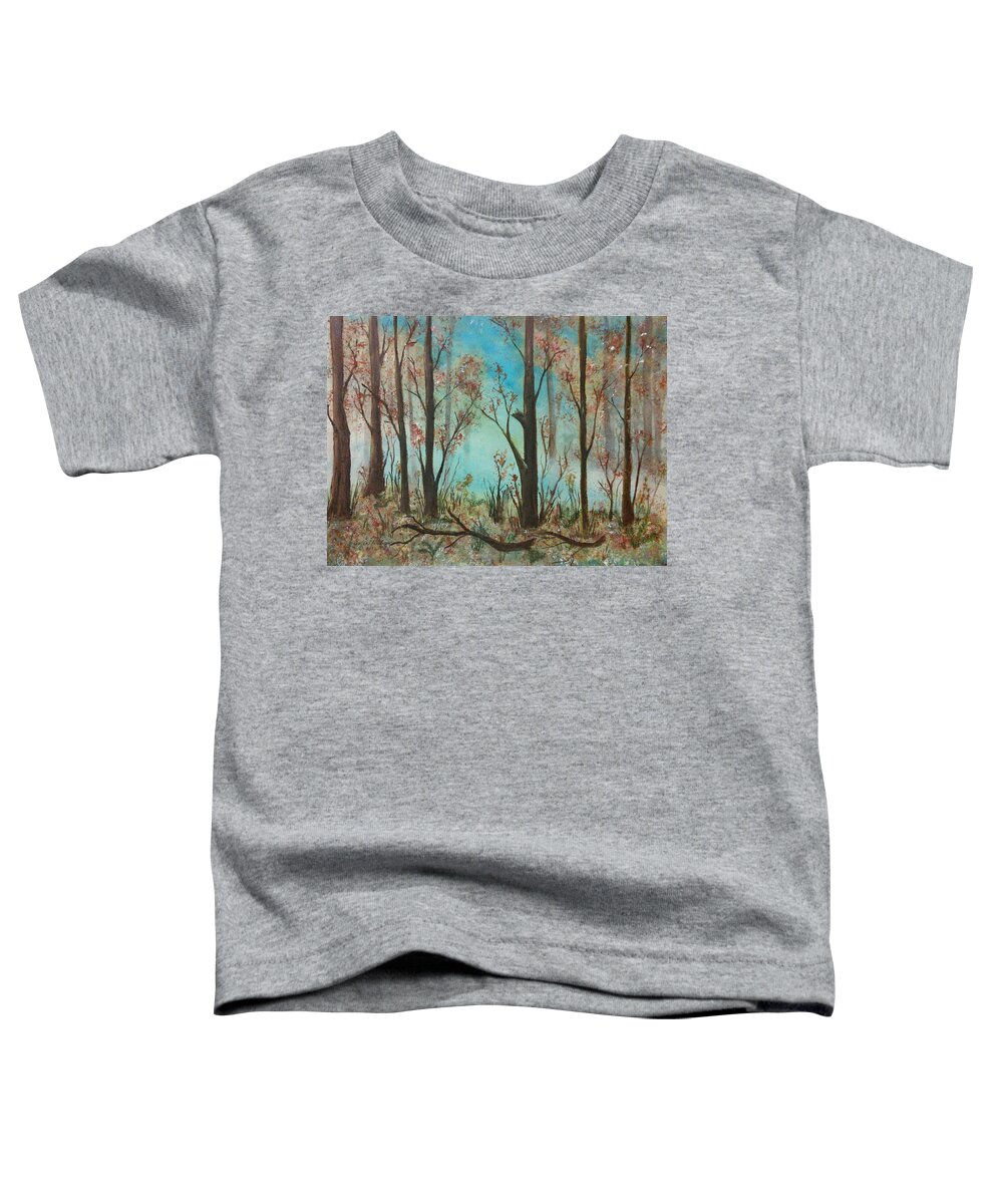 Enchanted Forest Toddler T-Shirt featuring the painting Enchanted Forest by Susan Nielsen