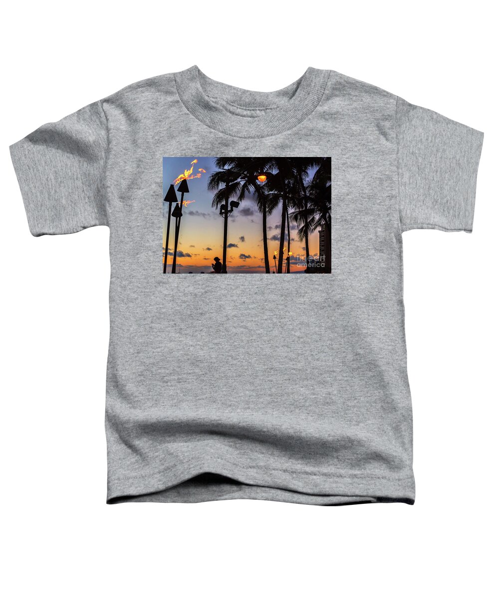 Hawaii Toddler T-Shirt featuring the photograph End of the beautiful day. Hawaii by Sal Ahmed