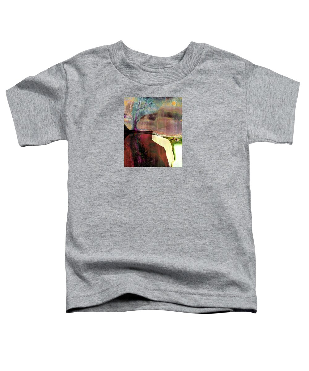 Zsanan Gallery Artist Toddler T-Shirt featuring the mixed media Can Spring Be Far Behind by Zsanan Studio