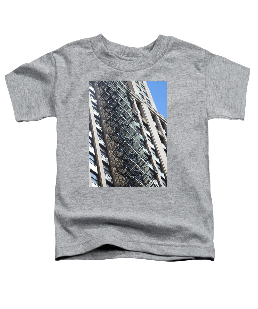 Escape Toddler T-Shirt featuring the photograph Escaping a Chicago Brownstone by Colleen Cornelius