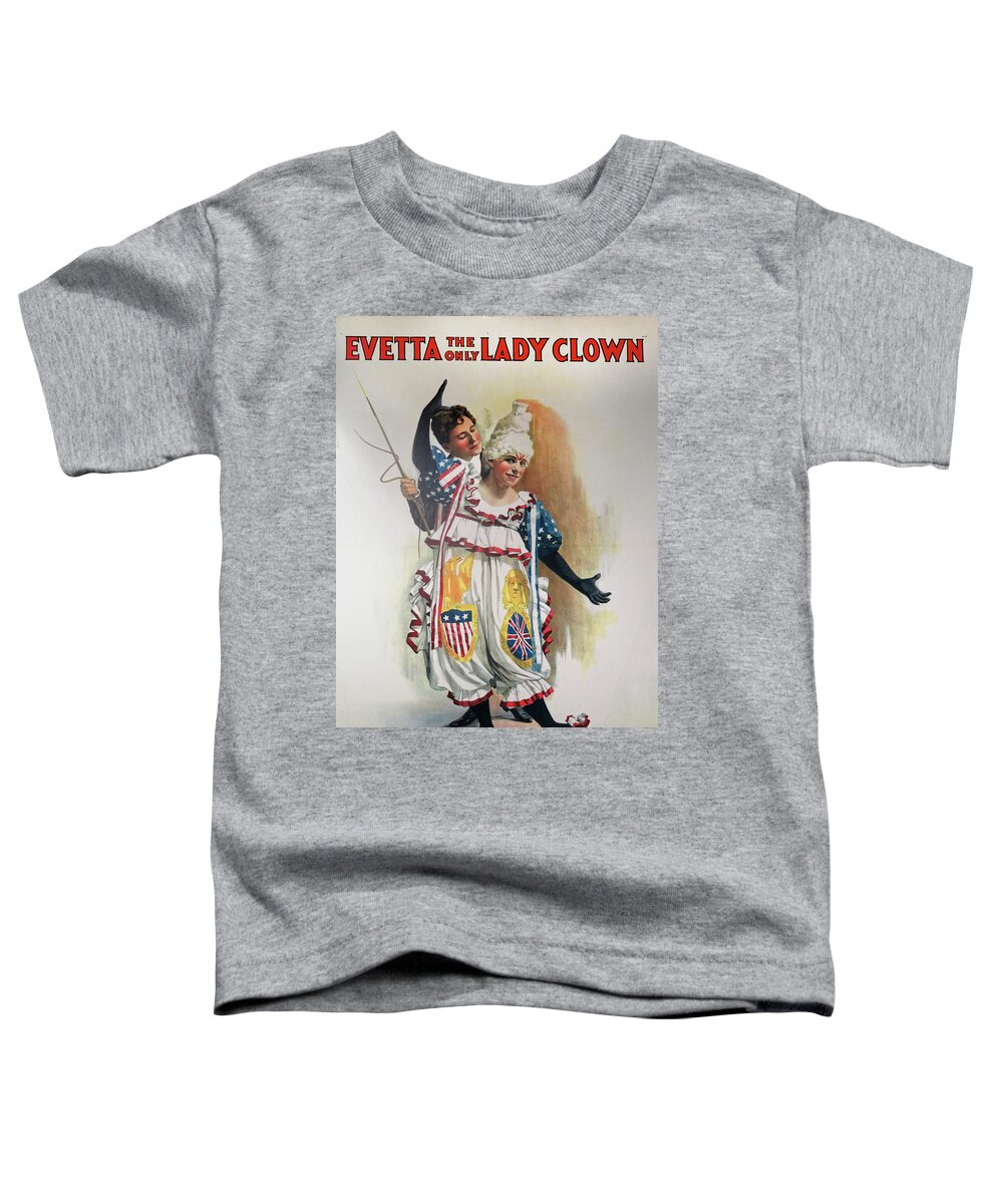 Clown Toddler T-Shirt featuring the photograph Evetta The Lady Clown by Dave Mills