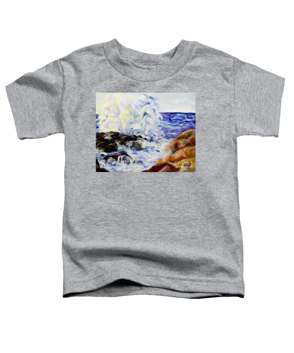 Waves Toddler T-Shirt featuring the painting Explode by Saundra Johnson