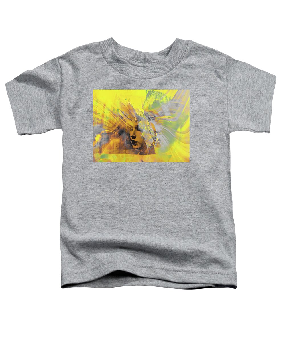 Face Toddler T-Shirt featuring the photograph Faces in yellow and grey by Gabi Hampe