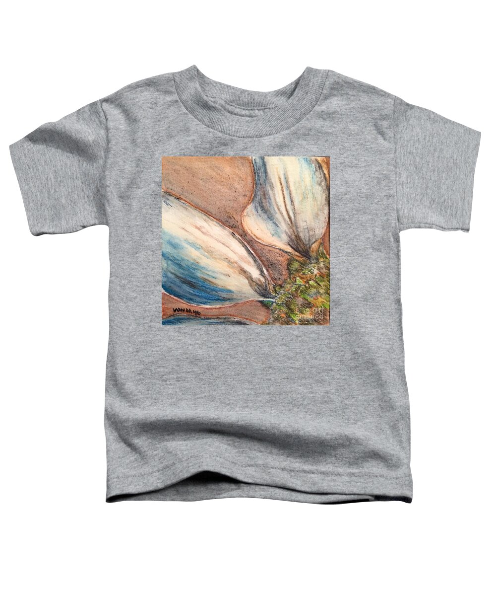 Macro Toddler T-Shirt featuring the drawing Faded Glory by Vonda Lawson-Rosa