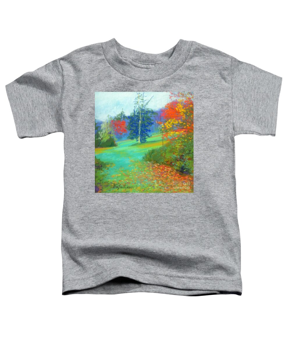 Pastels Toddler T-Shirt featuring the pastel Fall across the field by Rae Smith PAC