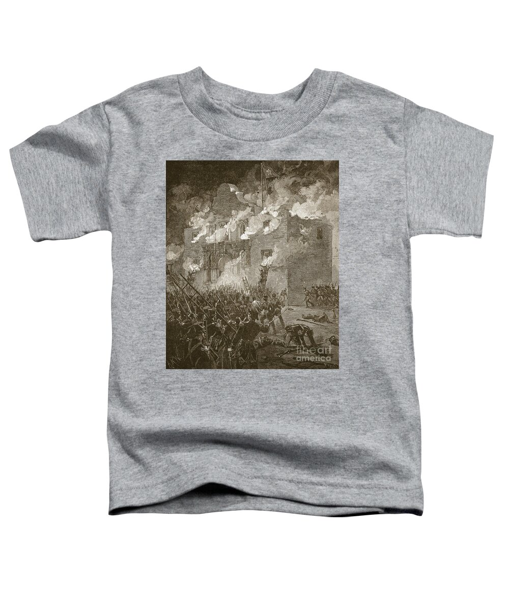 Fall Of The Alamo Toddler T-Shirt featuring the drawing Fall of the Alamo by Alfred Rudolph Waud