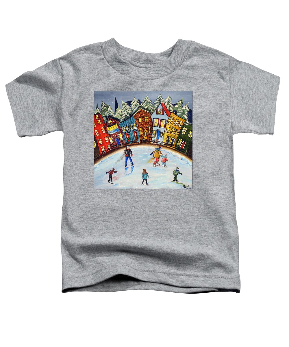 Abstract Toddler T-Shirt featuring the painting Family Day by Heather Lovat-Fraser