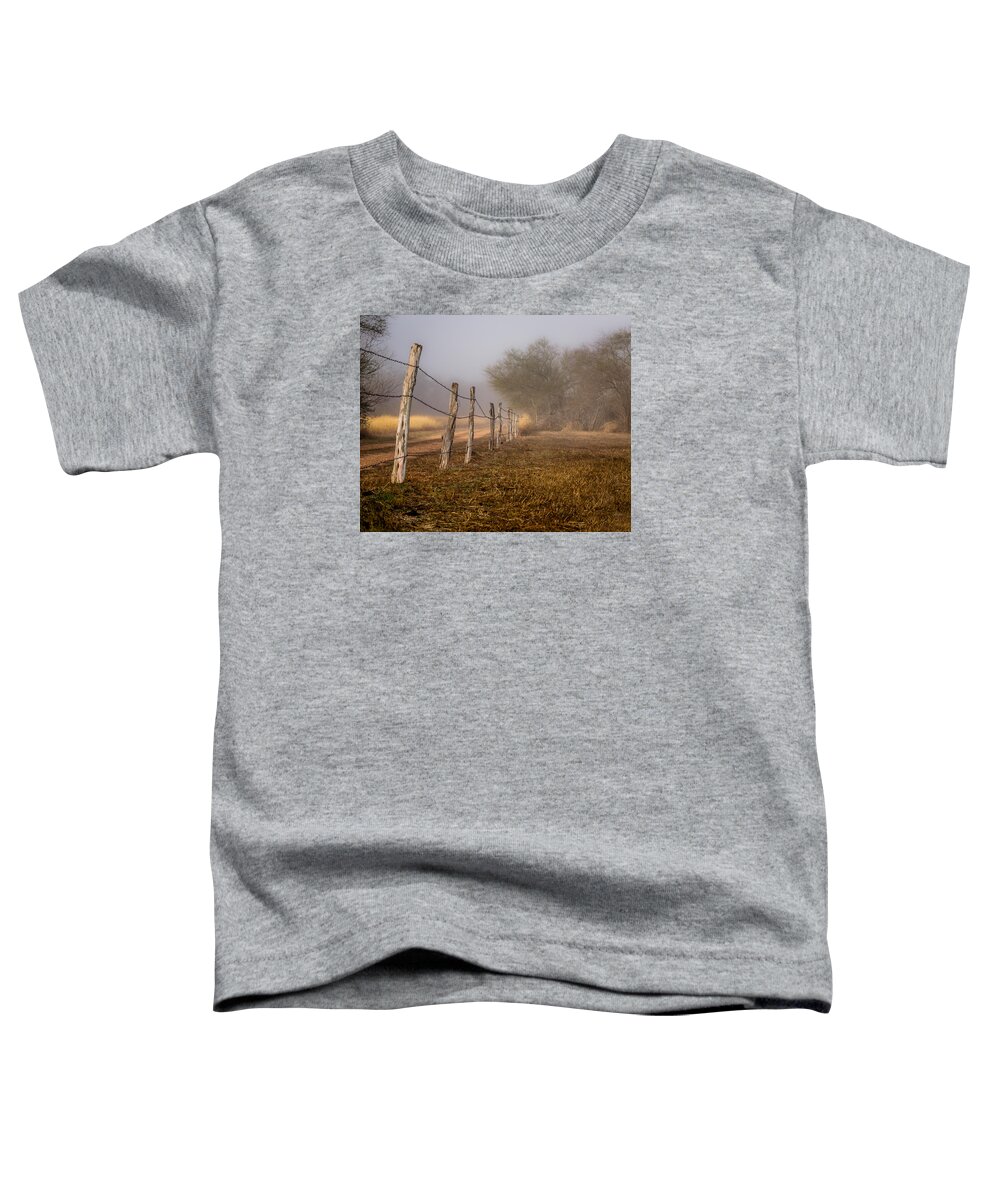 Natural Toddler T-Shirt featuring the photograph Fenced In by Gary Migues