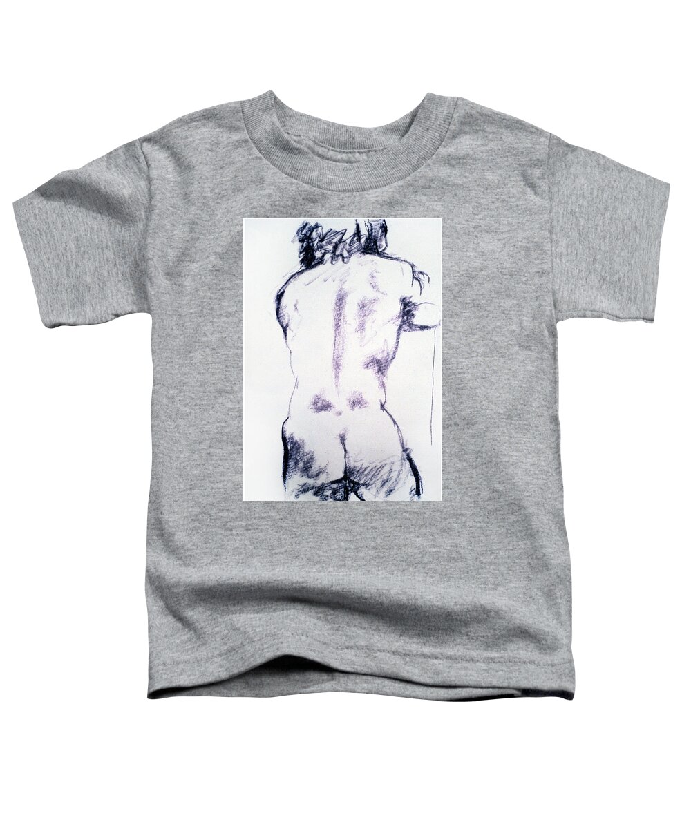 A Set Of Figure Studies Toddler T-Shirt featuring the drawing Figure Study One by Scott Wallin