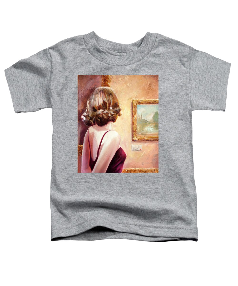 Fine Art Gallery Toddler T-Shirt featuring the painting Fine Art Gallery Opening Night by Michael Rock