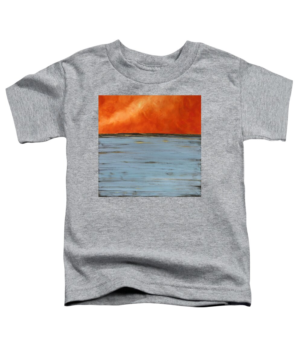 Ocean Toddler T-Shirt featuring the painting Firesky by Tamara Nelson