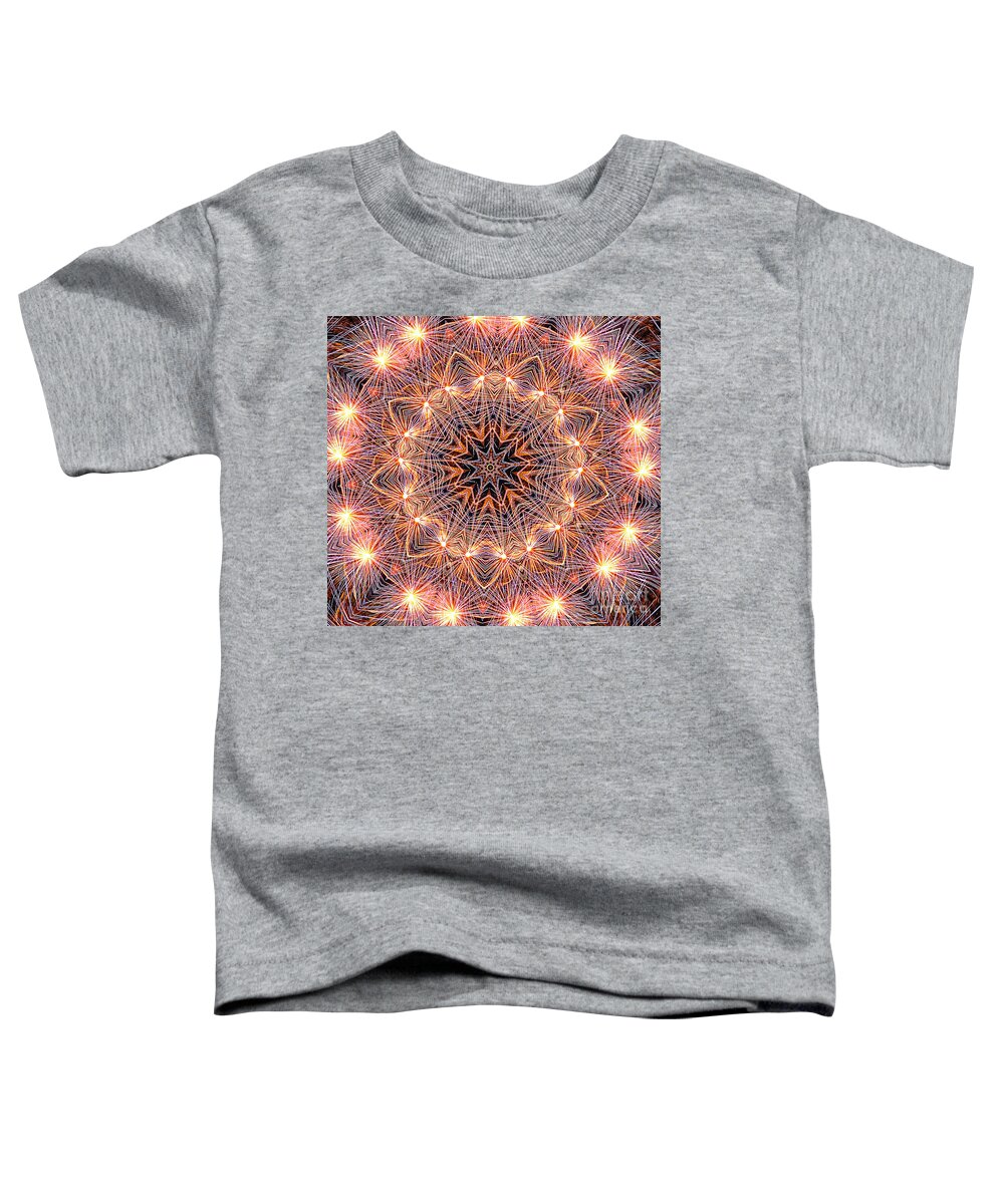 Photography Toddler T-Shirt featuring the photograph Fireworks Mandala by Kaye Menner by Kaye Menner