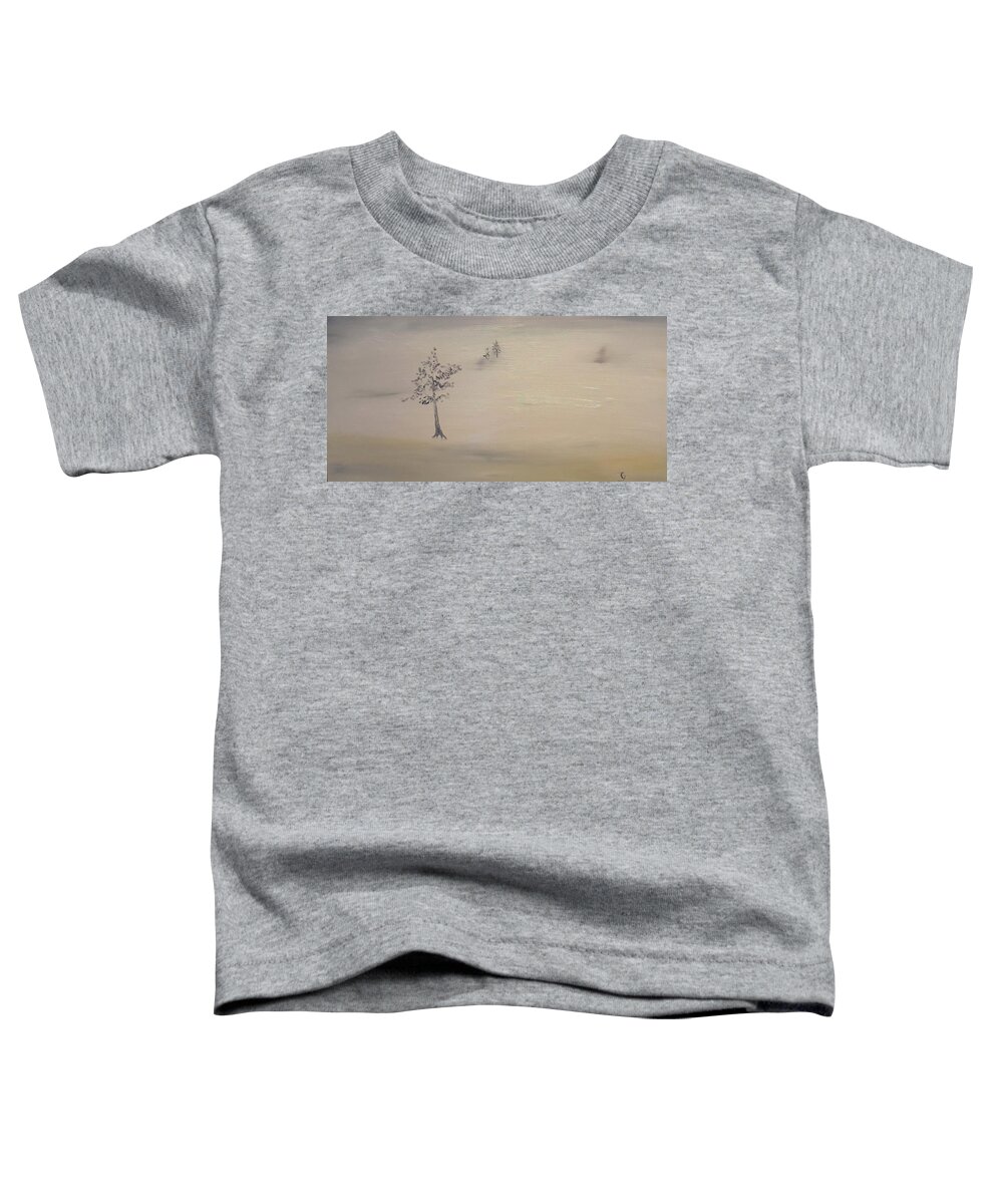 First Blizzard Toddler T-Shirt featuring the painting First Blizzard by Cheryl Nancy Ann Gordon