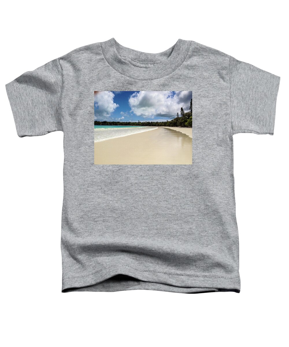 Water Toddler T-Shirt featuring the photograph First footprints by Dorothy Darden