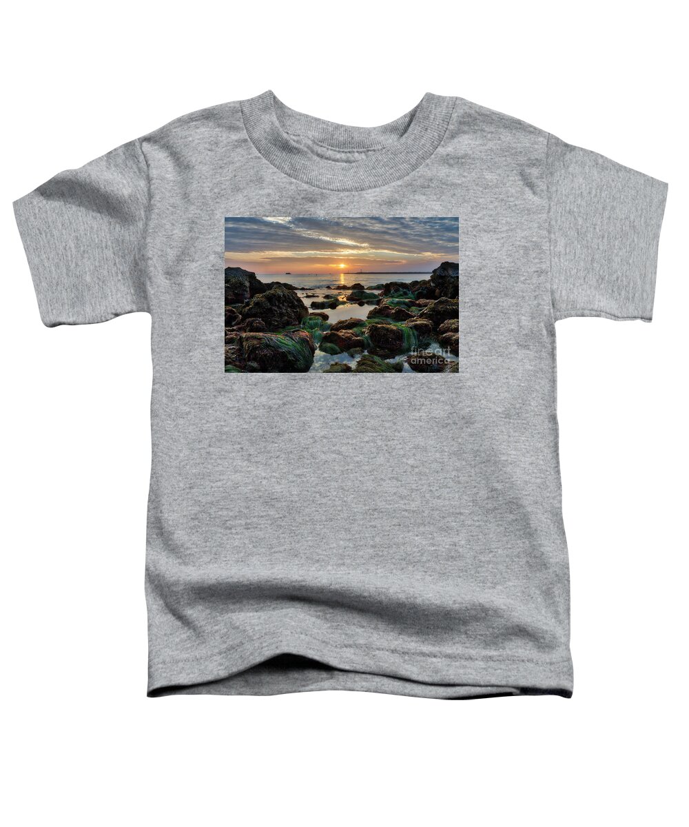 First Toddler T-Shirt featuring the photograph First Sunset of 2018 by Eddie Yerkish