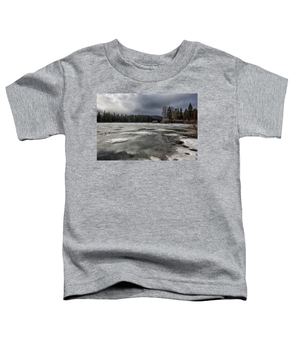 Fish Lake Toddler T-Shirt featuring the photograph Fish Lake in Transition by Belinda Greb